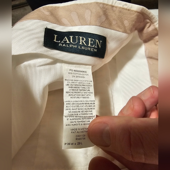 Ralph Loren White Straight-Leg Pants - Picture 2 of 3